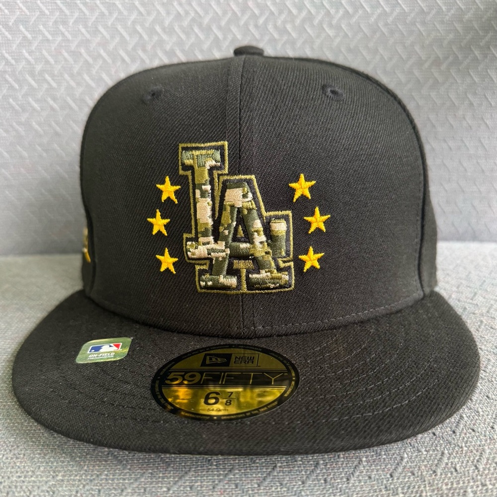 New Era Los Angeles LA Dodgers 2024 Armed Forces Day On-Field 59FIFTY 6 7/8 NWT